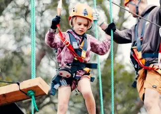 Treetops Adventure Yeodene Park: Corso di corde per bambini, Birregurra, Australia, Melbourne Tickets.