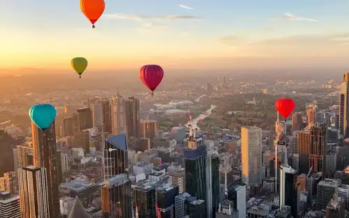 Vol en montgolfière à Melbourne au lever du soleil & petit-déjeuner au champagne en option, Melbourne, Australie, Melbourne Tickets.